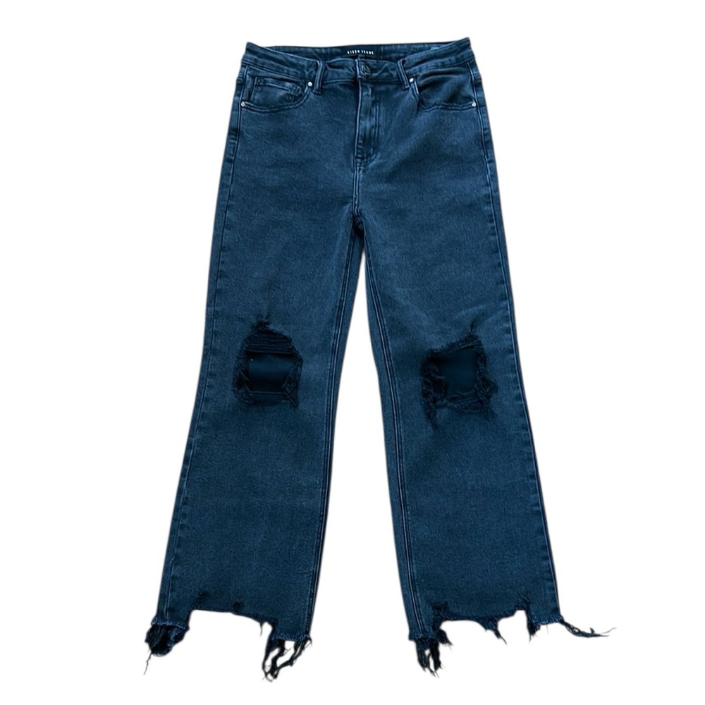 Distressed Blue Flare Jeans
